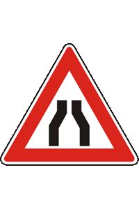Značka A 6a Zúžená vozovka z obou stran