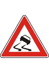 Značka A 8 Nebezpečí smyku