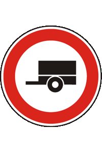 Značka B 33 Zákaz vjezdu motorových vozidel s přípojným vozidlem