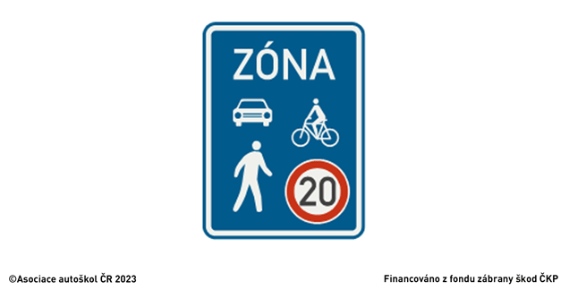 Značka IZ 10a Sdílená zóna