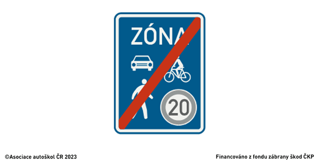 Značka IZ 10b Konec sdílené zóny